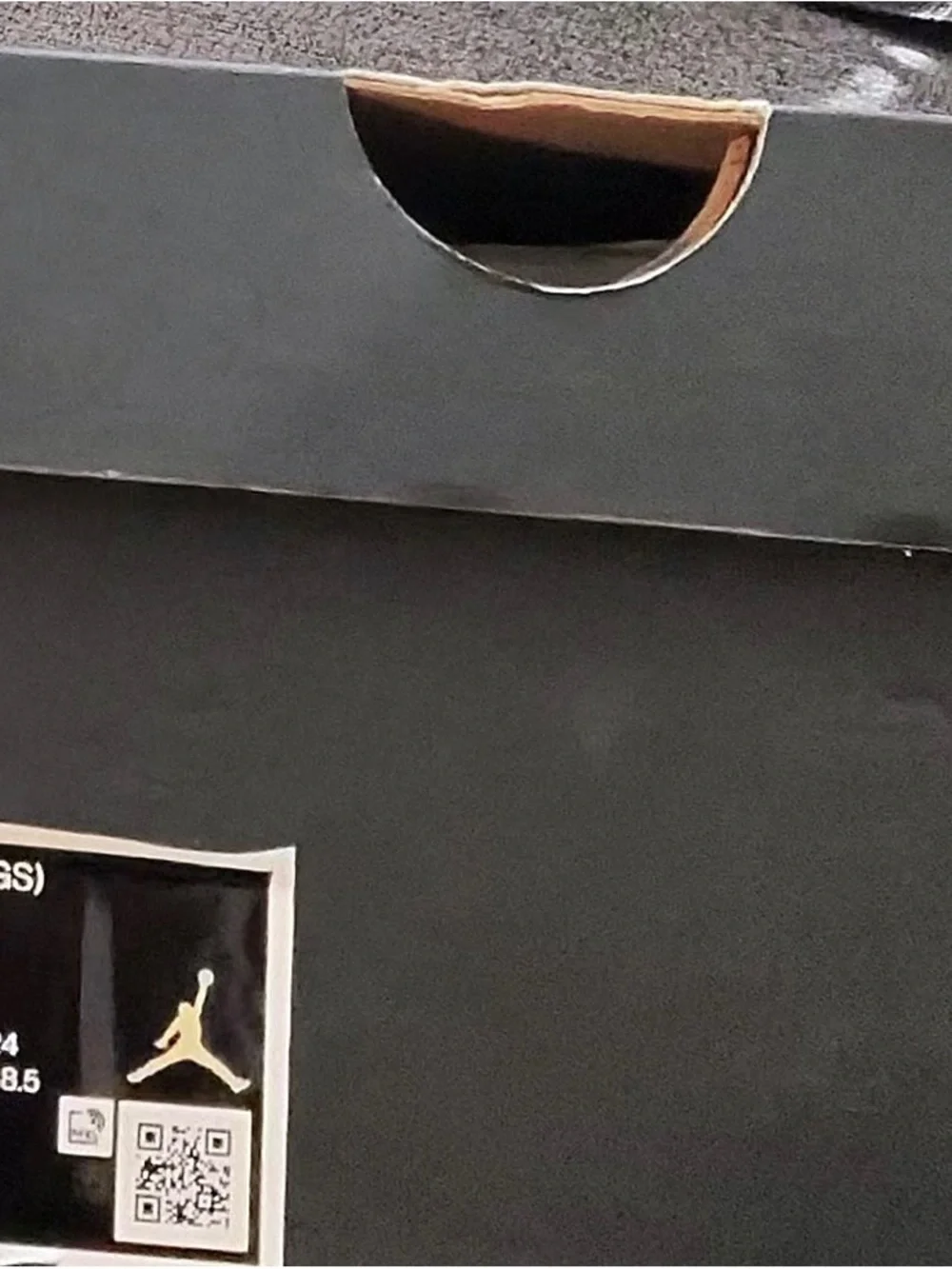 Jordan Kids Sneakers Box in Black with Gold Jumpman Detail